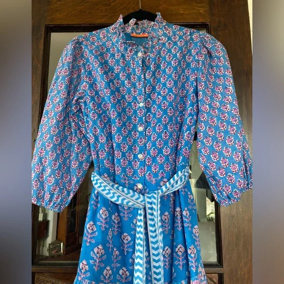 Oliphant blue printed maxi dress - Picture 2 of 6